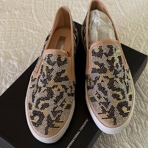 INC International Concepts Women's leopard print Slip-On Sneakers